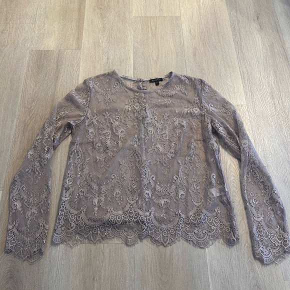 Dynamite beige Lace shirt with cropped dusty rose - Picture 2 of 8